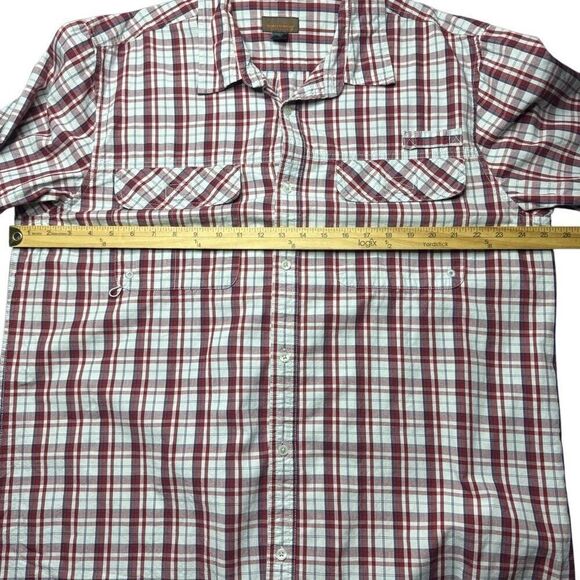 Northwest Territory Plaid Shirt Men’s XXL Tall Red White Long Sleeve Outdoors - Picture 8 of 9